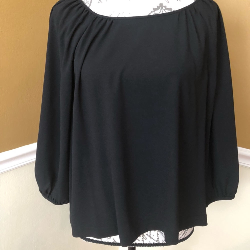 White House Black Market Black Blouse Sz Small
